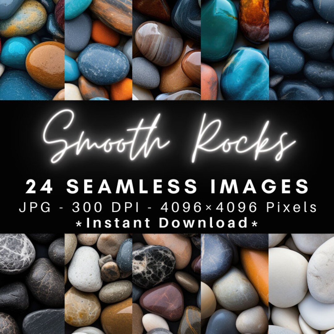 Smooth Rocks - 24 Seamless Patterns Textures Digital Paper - Etsy