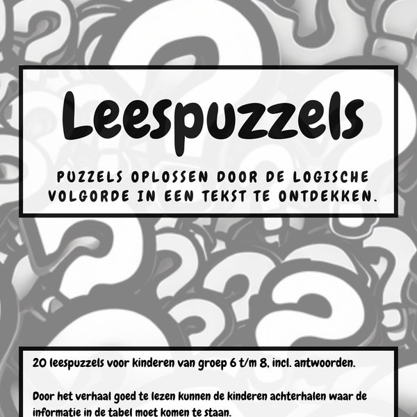 Werkboek Begrijpend Lezen / basisschool / digitaal bestand