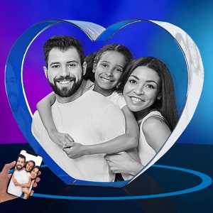 Unique 3D Crystal Photo - Custom Engraved Picture - Personalized Gift - Graduation, Retirement, Memorial