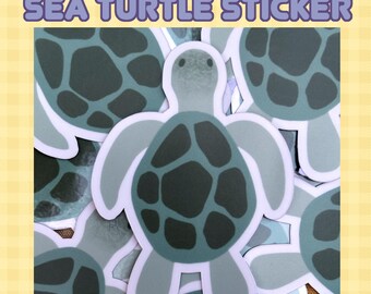 Sea Turtle 2" Die-Cut Vinyl Sticker | Matte or Glossy