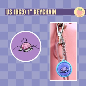 Intellect Devourer 1" Button Keychain | Us from Baldur's Gate 3