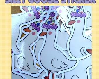 Silly Goose 2" Die-Cut Vinyl Sticker | Matte or Glossy