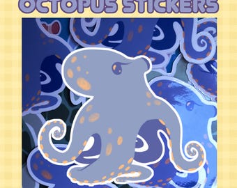 Octopus Glossy Die Cut 3" Vinyl Sticker
