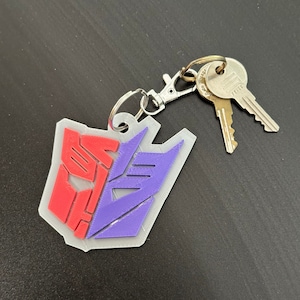 3D Printed Transformers Faction Symbol keychain/zipper pull