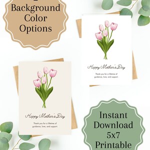 Tulpenstrauß Muttertagskarte, Blumenstrauß Karte für Mama, druckbare Karte, Muttertag, sentimentale Karten für Mama, Sofortiger Download