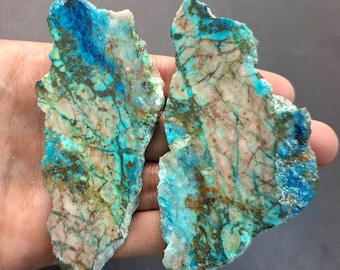 Natural Shattuckite Rough Gemstone, Unpolished Shattuckite Raw Specimen For Jewelry Making, Pendant