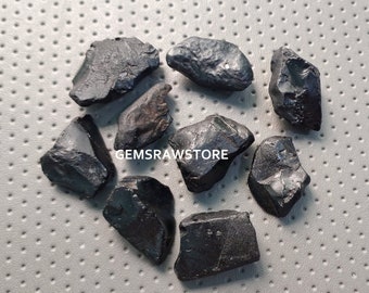 Raw Black Spinel: Loose Gemstone Rough, 25-30mm (5 Piece)