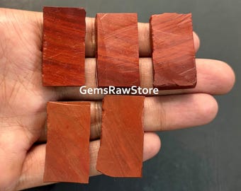 3 Piece Red Jasper Slab 30-35 MM Size, Natural Jasper Gemstone For Jewelry Making