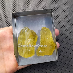 1 pieza Jumbo tamaño amarillo limón cuarzo crudo 50-60 MM, cuarzo limón áspero, piedra áspera amarilla para la fabricación de joyas