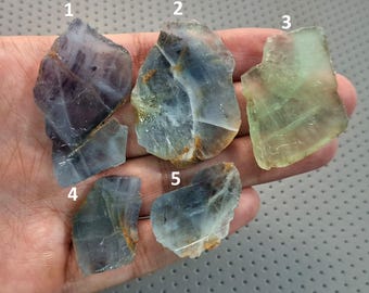 Rainbow Fluorite Raw, Fluorite Specimen, Fluorite Slab, Rainbow Fluorite Rough For Jewelry Making, Pendant