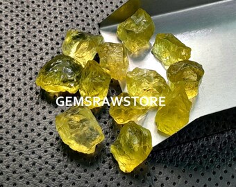 5 piedras de cuarzo limón en bruto: piedras preciosas en bruto de 16-20 mm