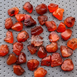 20 Piece Pack Carnelian Raw Stone, Size 10-12 MM Orange Carnelian Gemstone, Carnelian Loose Rough For Jewelry Making, Pendant, Ring