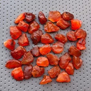 10 Piece Natural Carnelian Raw, Size 12-15 MM Lovely Orange Carnelian Gemstone, Untreated Carnelian Rough For Jewelry Making, Pendant, Ring