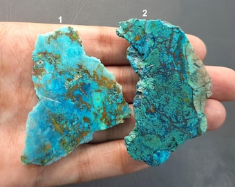 Natural Shattuckite Rough Slice, Shattuckite Specimen Slab For Jewelry Making, Pendant
