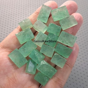 10 Piece Natural Green Strawberry Quartz Slab 10-15 MM Size, Strawberry Quartz Slab Gemstone, Loose Raw Slab For Jewelry Making