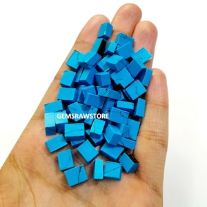 25 Piece Pack Turquoise Rough 9-11 MM Size, Turquoise The Symbol Of Good Luck Charm, Unpolished Birthstone Raw For Jewelry Making