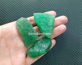 1 Piece Green Strawberry Quartz Raw 40-50 MM Size, Strawberry Quartz Healing Gemstone Rough For Jewelry Making