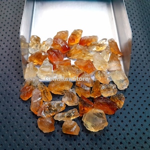 10 Piece Natural Citrine Raw 12-15 MM Size Healing Citrine Rough Loose Gemstone, For Jewelry Making
