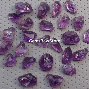 5 Pieces Natural Purple Amethyst Rough, 18-22 MM Size Unpolished Amethyst Raw, Amethyst Loose Raw For Jewelry Making, Pendant