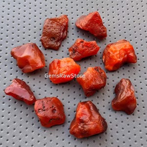 5 Piece Pack Natural Raw Carnelian 20-25 MM Size, Natural Carnelian Gemstone, Carnelian Rough For Jewelry Making, Pendant