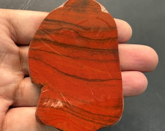 Red Jasper Slice Loose Gemstone, Jasper Specimen Slab For Jewelry Making, Pendant