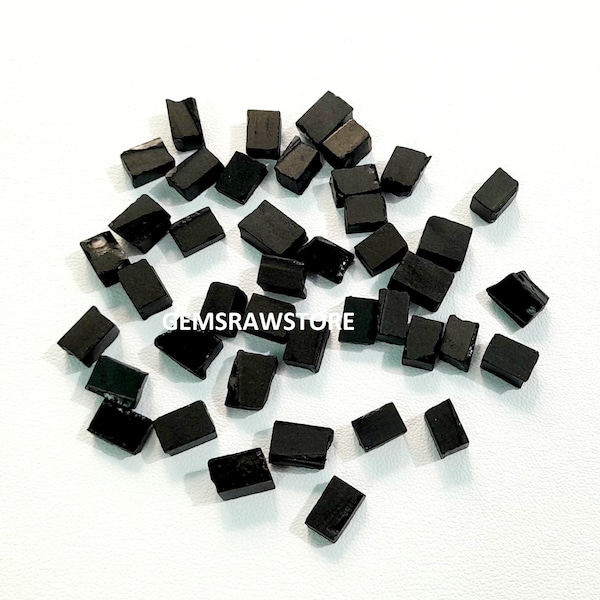 25 Piece Pack Black Obsidian Raw 8-10 MM Size, Natural Black Obsidian Raw Gemstone, Untreated Obsidian Rough For Jewelry Making