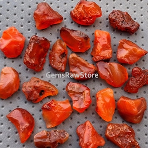 5 Piece Pack Natural Carnelian Rough 18-22 MM Size, Unpolished Carnelian Raw, Carnelian Rough For Jewelry Making, Pendant