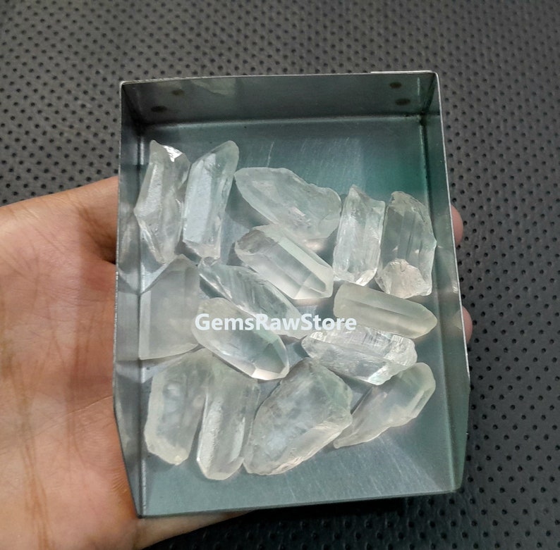 5 Piece Clear Quartz Raw Size 2530 MM Huge Size Crystal, Untreated