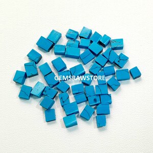 50 Piece Tiny Indian Turquoise Raw 4-6 MM Size, Turquoise Stone The Symbol of Friendship, Turquoise Rough Stone, For Jewelry Making