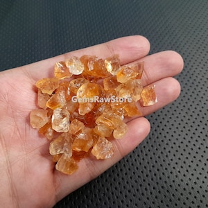 20 Piece Pack Yellow Citrine Raw Size 8-12 MM, Natural Citrine Cluster Raw, Healing Citrine Crystal Loose Gemstone For Jewelry Making