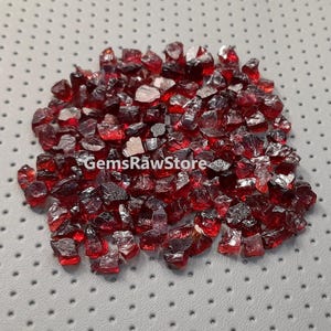 50 Piece Red Garnet Rough 4-6 MM Size, Natural Red Garnet Raw, Loose Gemstone For Jewelry Making