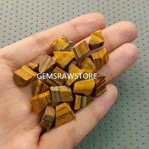 15 Piece Pack Tiger Eye Rough 11-13 MM Size, Tiger Eye Raw Gemstone, Wholesale Tiger Eye Stone For Jewelry Making