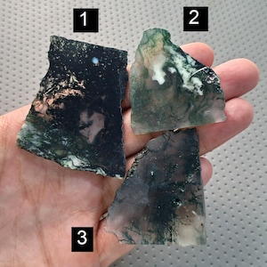 Selected Moss Agate Rough, Moss Agate Natural Slice, Moss Agate Loose Slab For Jewelry Making, Pendant