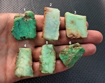 Natural Chrysoprase Rough, Chrysoprase Raw Specimen Gemstone for Jewelry Making, Pendant