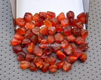 カーネリアン原石50個：天然オレンジ結晶（6～8mm） - Etsy 日本