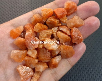 Raw Orange Sunstone: 10 Piece Gemstone Lot (14-16 MM)