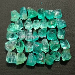 10 Piece Green Apatite Raw 10-12 MM Size, Natural Green Apatite Gemstone, Apatite Rough Gemstone For Making Birthstone Jewelry