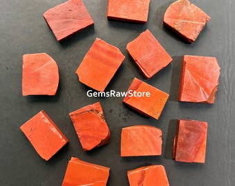 10 Piece Red Jasper Slab 15-20 MM Size, Jasper Raw Specimen For Jewelry Making