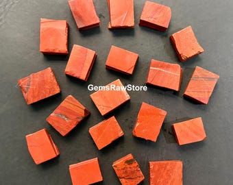 10 Piece Red Jasper Slab 10-15 MM Size, Jasper Loose Gemstone For Jewelry Making