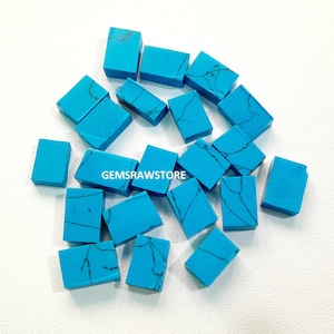 10 Piece Blue Turquoise Raw 12-15 MM Size, Unpolished Turquoise Rough, Lucky Stone Of Turquoise Raw For Jewelry Making
