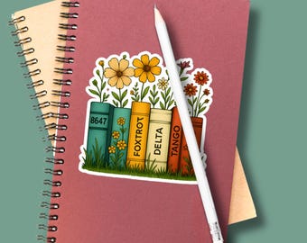 Bookish Floral Sticker Subtle Anti Trump Laptop Decal