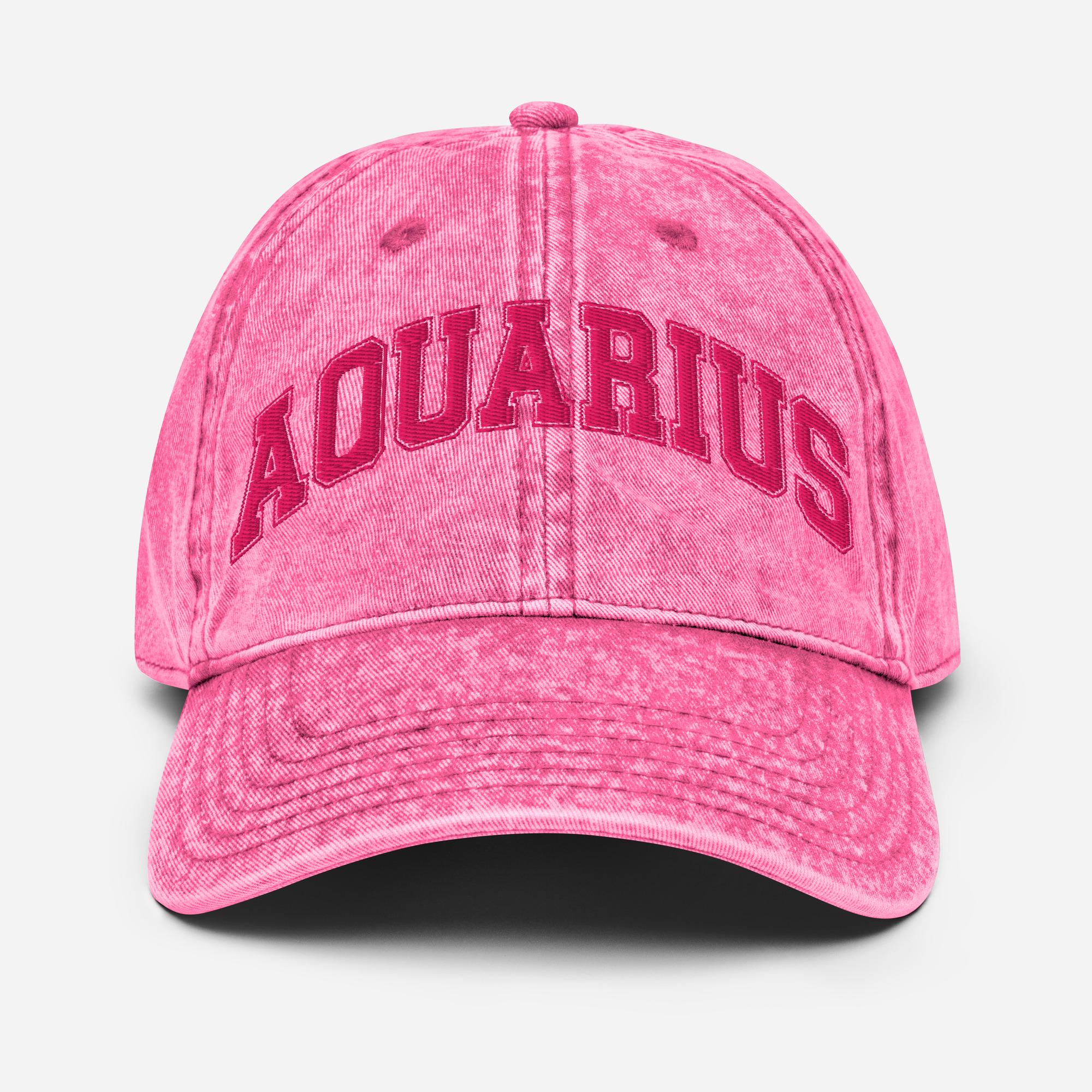 Aquarius Zodiac Vintage Baseball Cap - Embroidered Cotton Adjustable Dad Hat In Camo - View #12