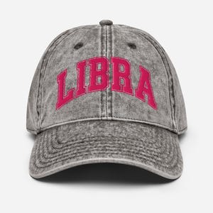 Libra Embroidered  custom Rhinestone Pink Trucker Hat Recent trucker hat bar creations ? Come in and visit our  main image 3
