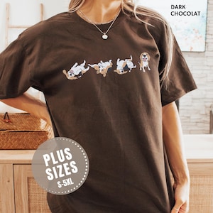 Beagle Dog Unisex Heavy Cotton Tee Plus Size Puppy Lover Gift for Dog Mom Dad