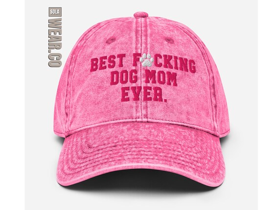 Personalized Embroidered Dog Mom Cap Vintage Cotton Twill Funny Pet Lover Gift