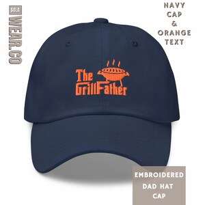 Gorra de chef Grillfather, gorra clásica de papá para el rey de la barbacoa, regalo del Día del Padre para el maestro de la parrilla, regalos para papá, gorra de fiesta de barbacoa, gorra de cumpleaños del abuelo