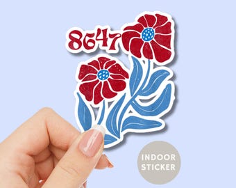 Subtle Anti Trump Floral Sticker Boho Feminist Democrat Decal