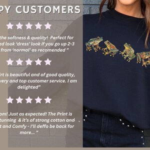 Frog Sweatshirt Gift Nature Lover Cottagecore Aesthetic Witch Hoodie Unisex Apparel Garden Enthusiast Amphibian Fan Wildlife Crewneck Boho Sweater Black