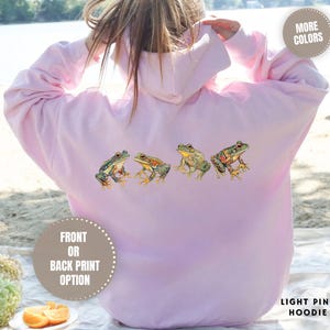 Nature Lover Gift Frog Sweatshirt Cottagecore Style Wildlife Crewneck Unisex Apparel Garden Enthusiast Clothing Amphibian Fan Boho Aesthetic Cozy Comfort Wear Casual Daily Outfit Perfect Birthday Present Nature Theme Design Beautiful Garden