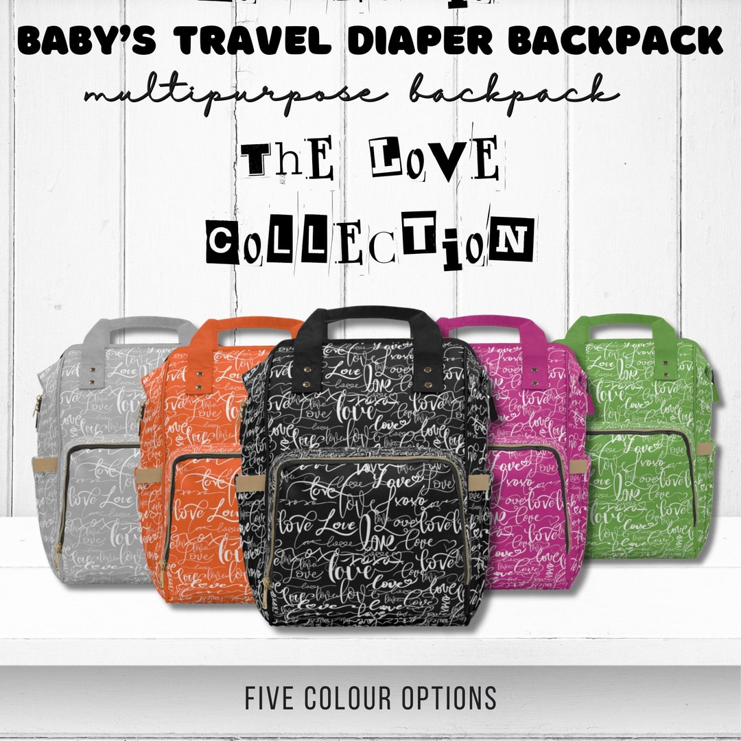Love Graffiti Large Diaper Bag Knapsack/diaper Bag Backpack/baby Shower